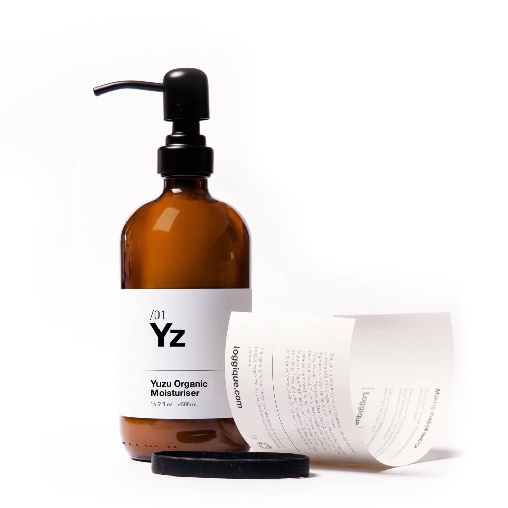 Yz/01 Yuzu Organic Moisturiser 500ml (Glass Bottle with Metal Pump)